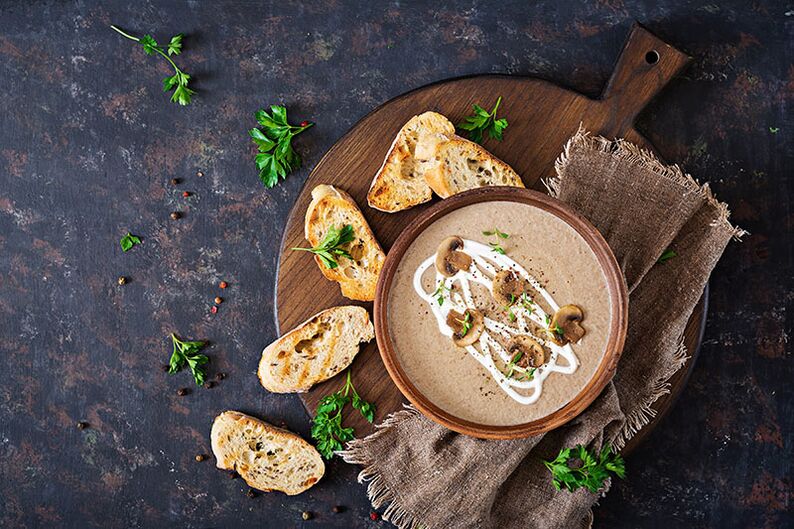 Mushroom Puree Soup - a perfumed dish for a healthy diet