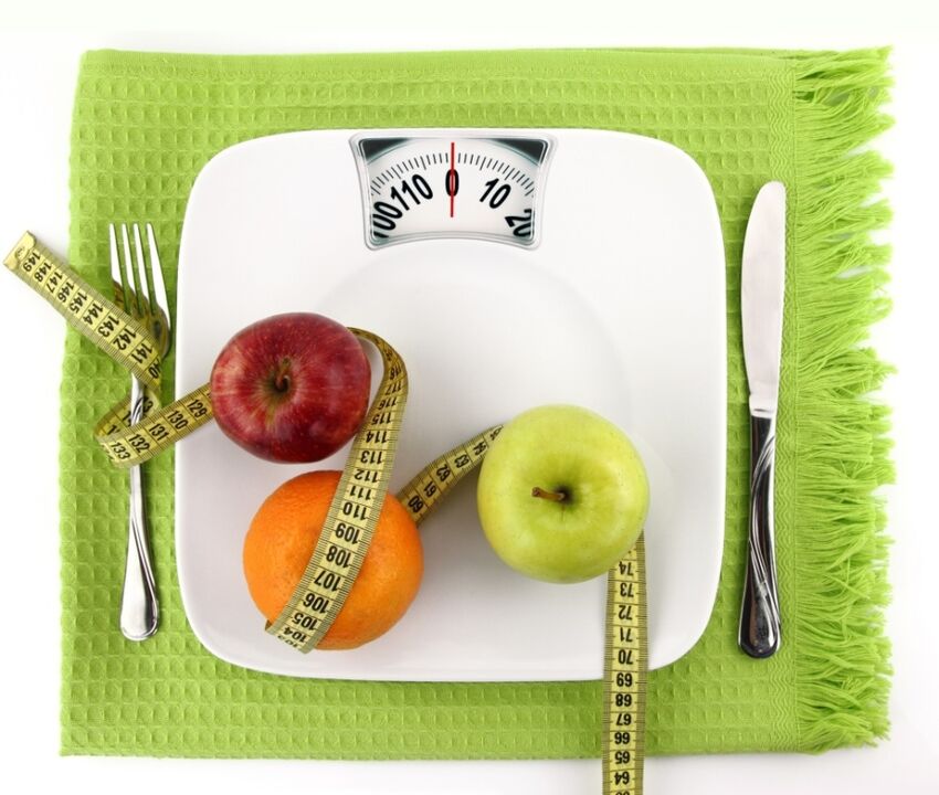 Fruits on the scales