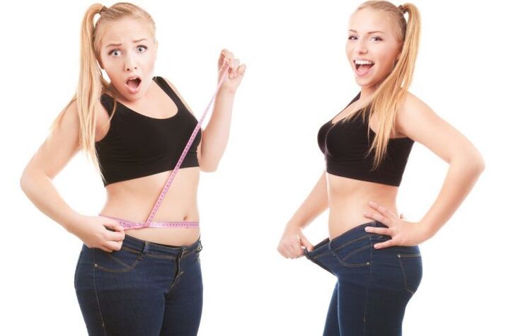 Full and loses weight girl